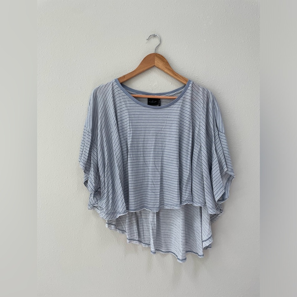 Urban Outfitters Blue Striped Crop Top